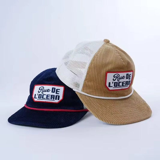 Corduroy Trucker Cap - Rue de l'océan - Beige