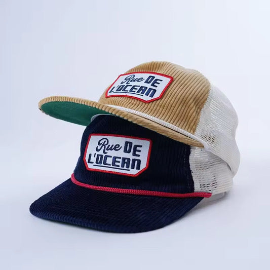 Corduroy Trucker Cap - Rue de l'océan - Navy
