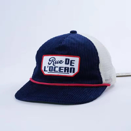 Corduroy Trucker Cap - Rue de l'océan - Navy
