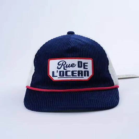 Corduroy Trucker Cap - Rue de l'océan - Navy