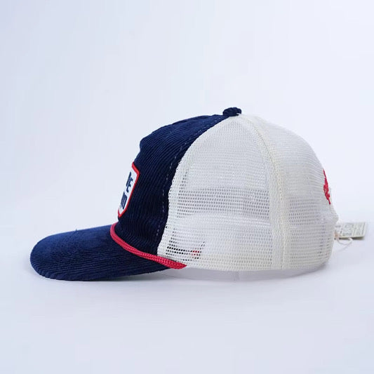 Corduroy Trucker Cap - Rue de l'océan - Navy
