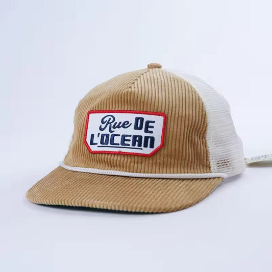 Corduroy Trucker Cap - Rue de l'océan - Beige
