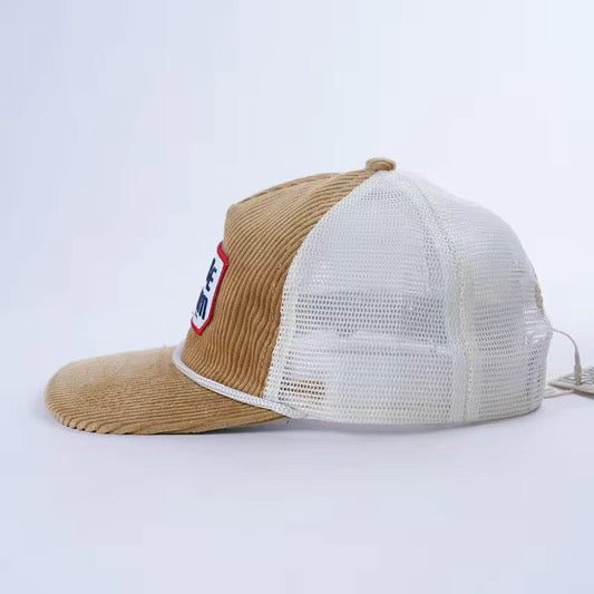 Corduroy Trucker Cap - Rue de l'océan - Beige