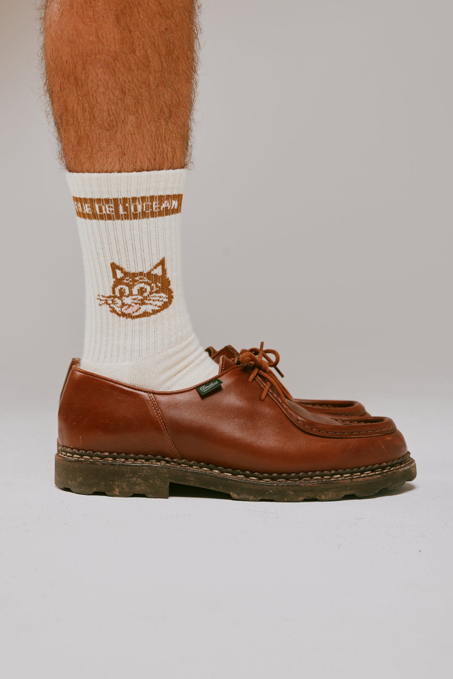 Pack of 3 Socks - Meooww - Cream and Chocolate