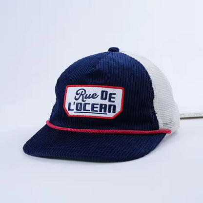 Corduroy Trucker Cap - Rue de l'océan - Navy