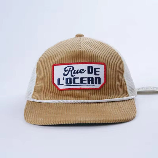 Corduroy Trucker Cap - Rue de l'océan - Beige