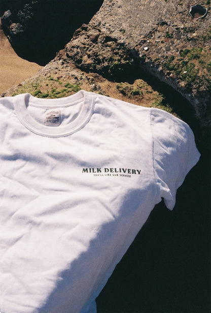 Heavy Tee - Milk Delivery - White