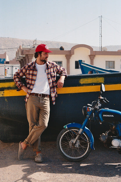 Cap Sand Bleached Red Cord