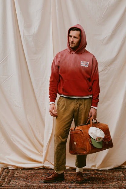 Heavyweight Hoodie - Sun-Dyed Red