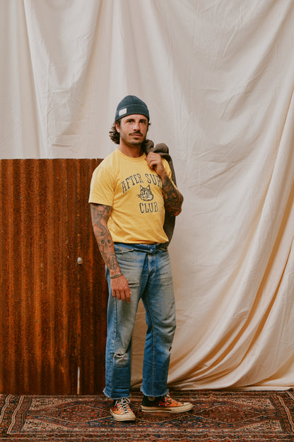 Heavy Tee - After Surf Club - Yellow -  "Boxy style"
