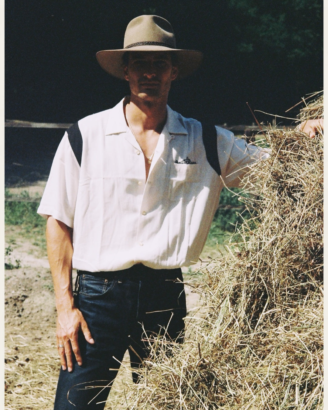 Rodeo Short Sleeve Shirt – Cream & Black